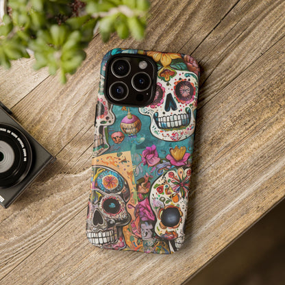 Vibrant Sugar Skull Tough Phone Case