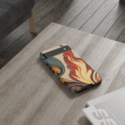 Artistic Flames Abstract Tough Phone Case