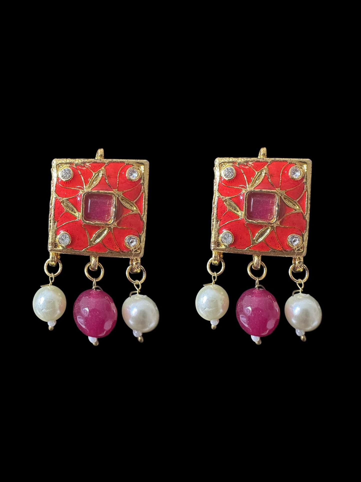 Kundan meena studs ( READY TO SHIP )