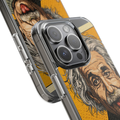 Edgy Einstein Clear Phone Cases