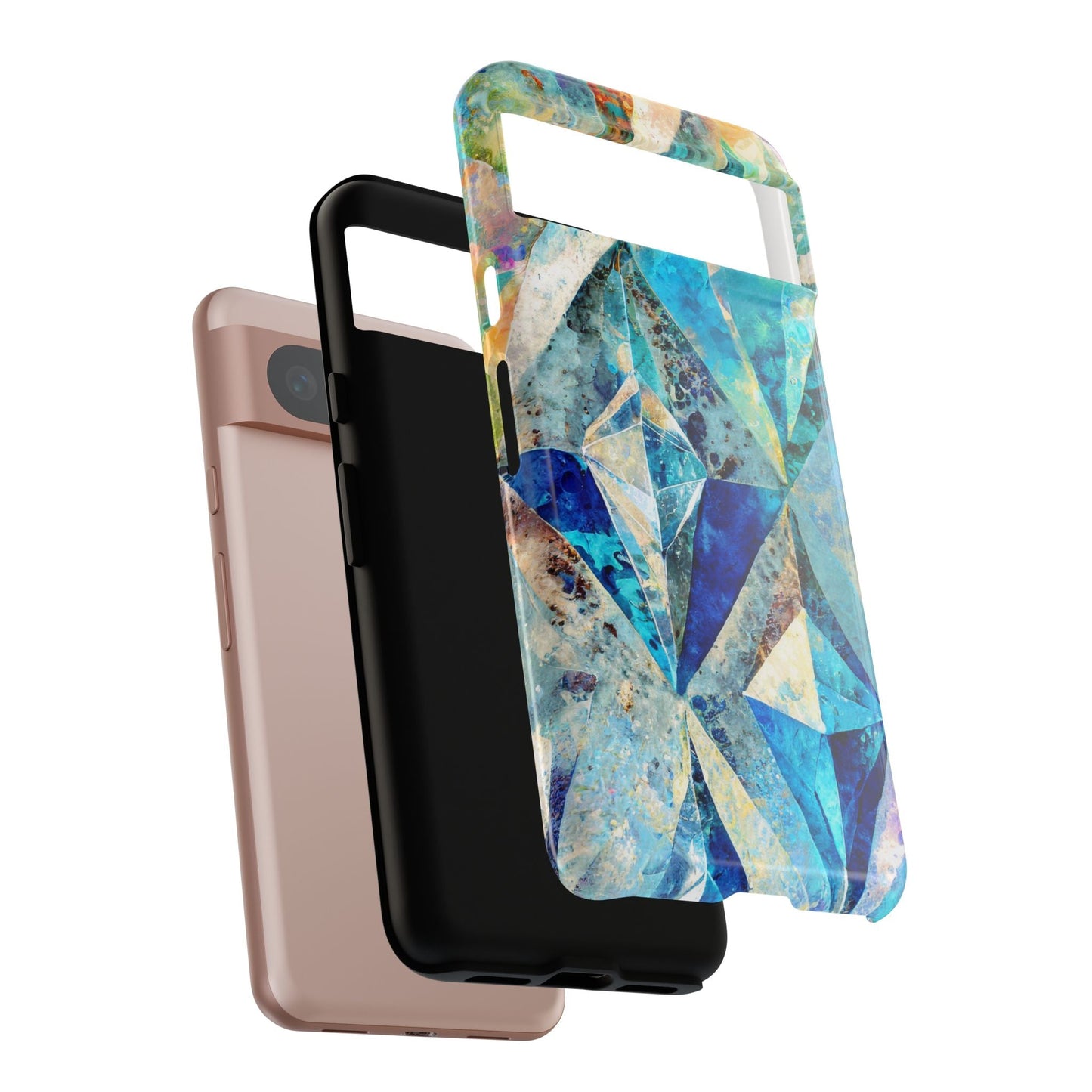Diamond Blue Abstract Tough Phone Case