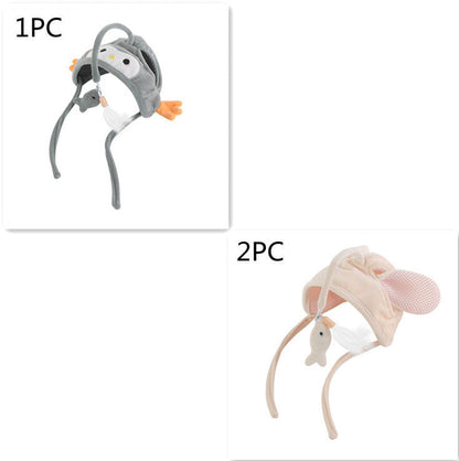 Cat Head Wearing Feather Stick