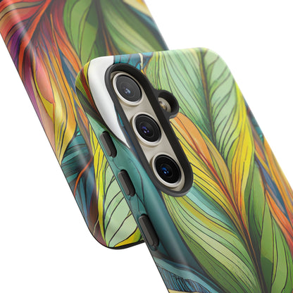 Vibrant Tropical Leaf Tough Phone Case
