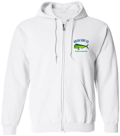 Koloa Mahi Mahi "No Waves Gone Fishing" Zip Hoodie
