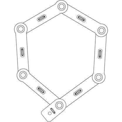 ABUS BORDO UGRIP “BIG” 5700/100 BK SH (3.3′) (86743)