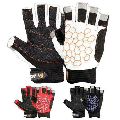 Sailing Gloves With Sticky Palm 3-4 Cut Fingers Kayaking & More Unisex