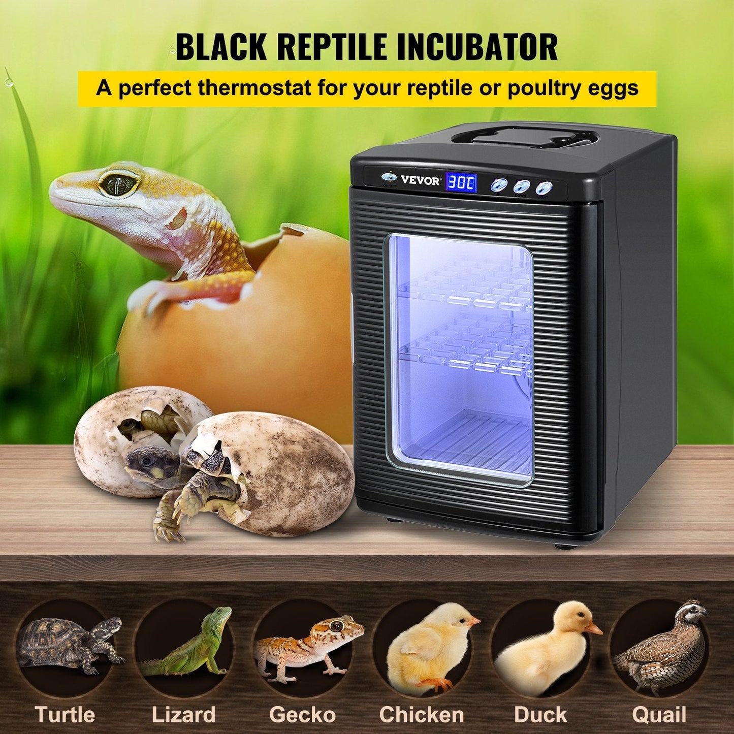 Digital Precision Reptile Egg Incubator (25L)