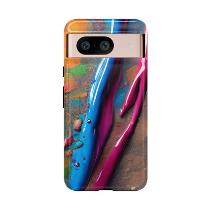Colorful Artistic Paint Splatter Tough Phone Case