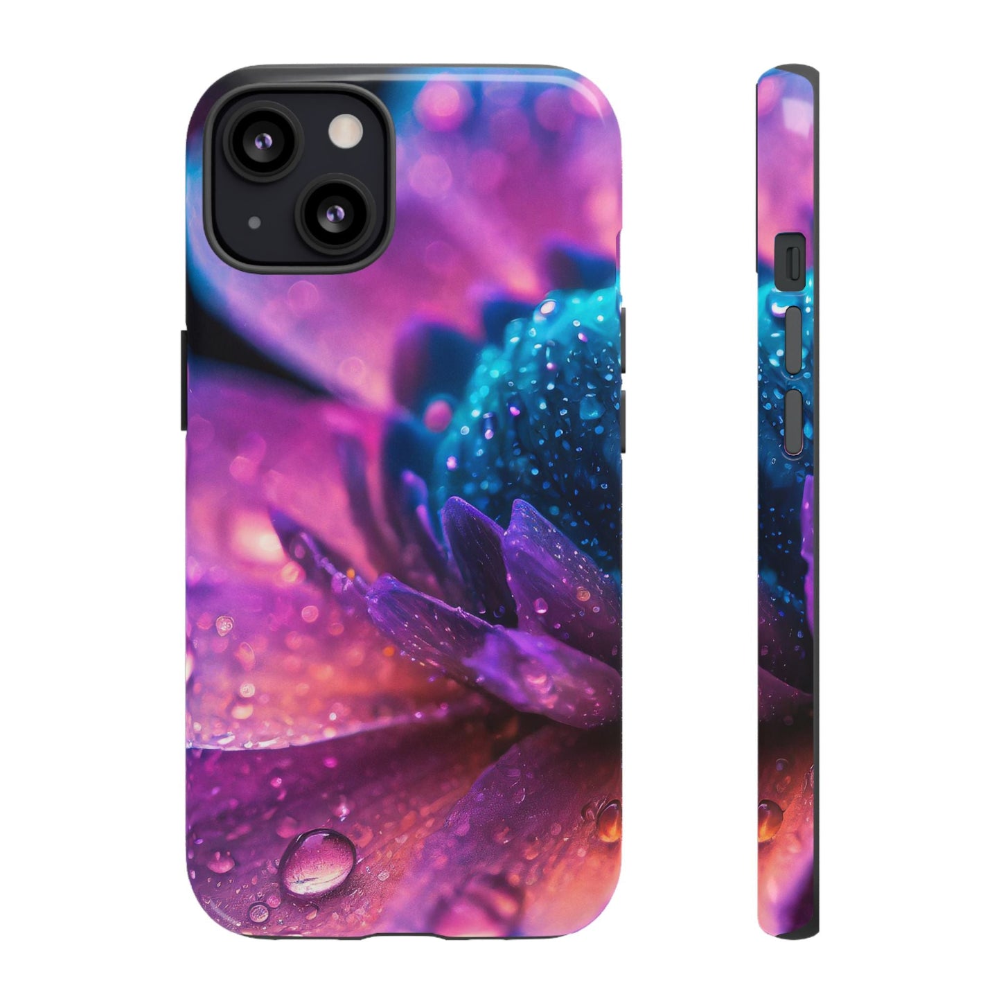 Vibrant Blue And Purple Flower Tough Phone Case