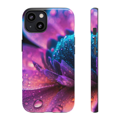 Vibrant Blue And Purple Flower Tough Phone Case