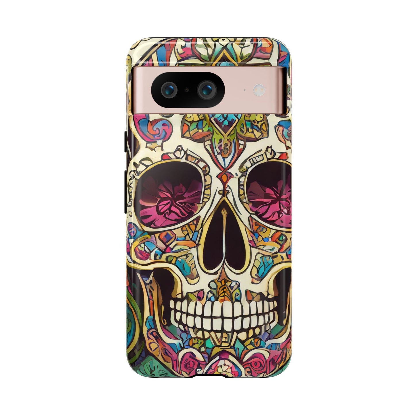 Colorful Sugar Skull Tough Phone Case
