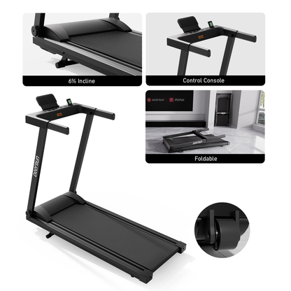 DeerRun A1 Series 6% Incline Foldable Treadmill——Upgraded Chip & NFC Support | 300Lbs-350Lbs, 7.5mph-10mph