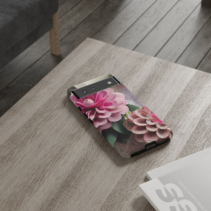 Elegant Paper Flowers Tough Phone Case