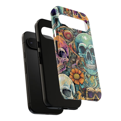 Artistic Skull Collage Tough Phone Case