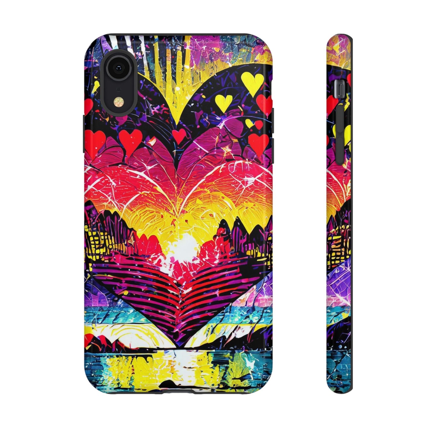 Vibrant Heart Sunset Tough Phone Case