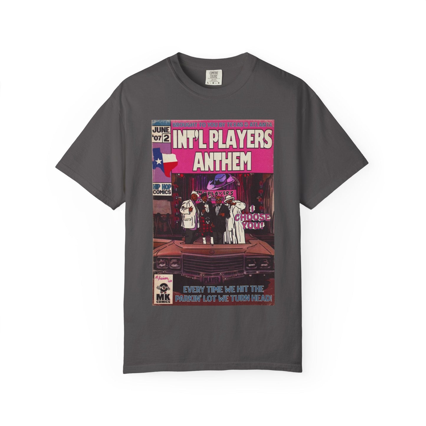 Int’l Players Anthem - Unisex Comfort Colors T-shirt | Hip Hop Graphic Tee, Garment-Dyed Soft Cotton, Relaxed Fit