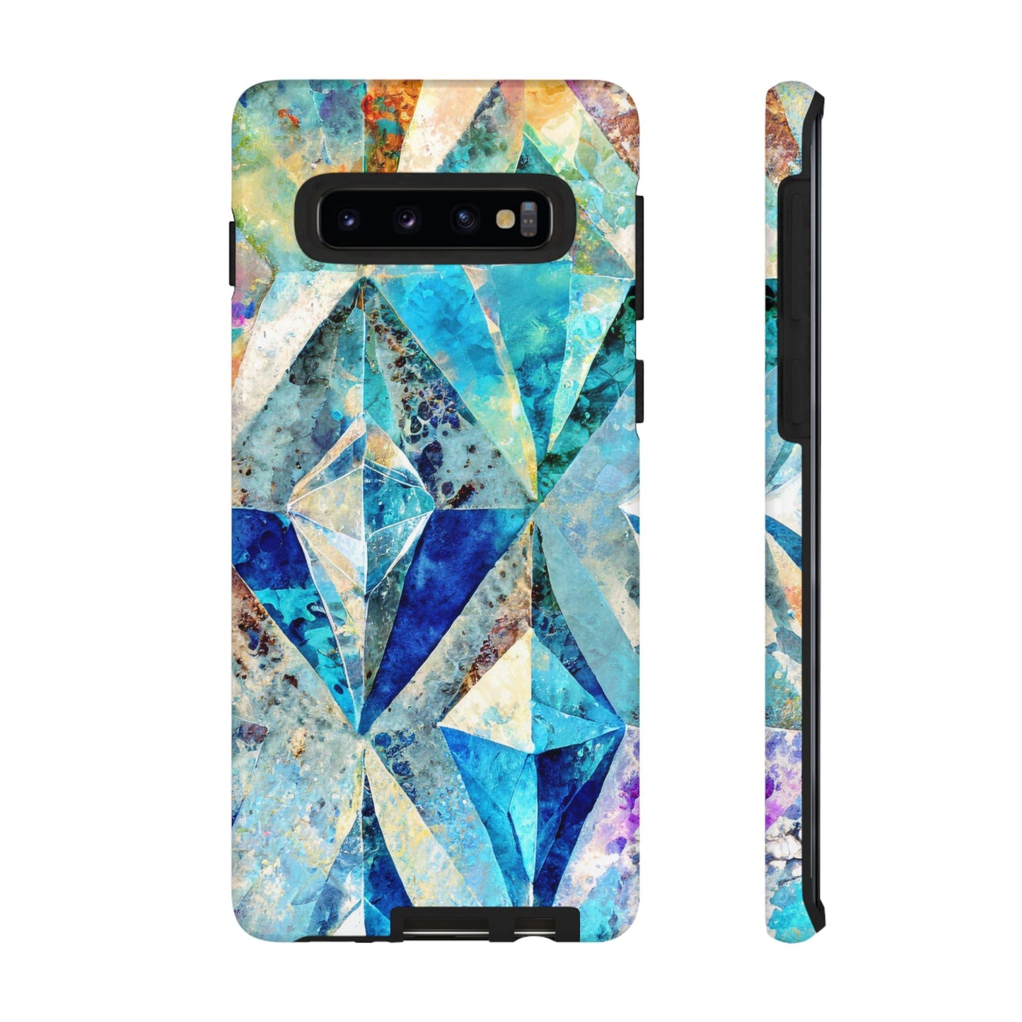 Diamond Blue Abstract Tough Phone Case