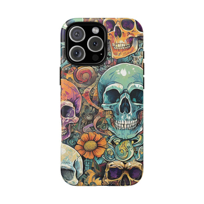 Artistic Skull Collage Tough Phone Case