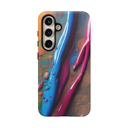 Colorful Artistic Paint Splatter Tough Phone Case