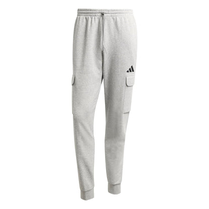 adidas Men's Essentials Feel Cozy Fleece Cargo Pants - Grey
