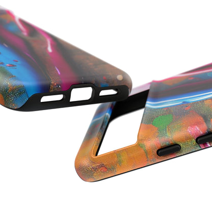 Colorful Artistic Paint Splatter Tough Phone Case