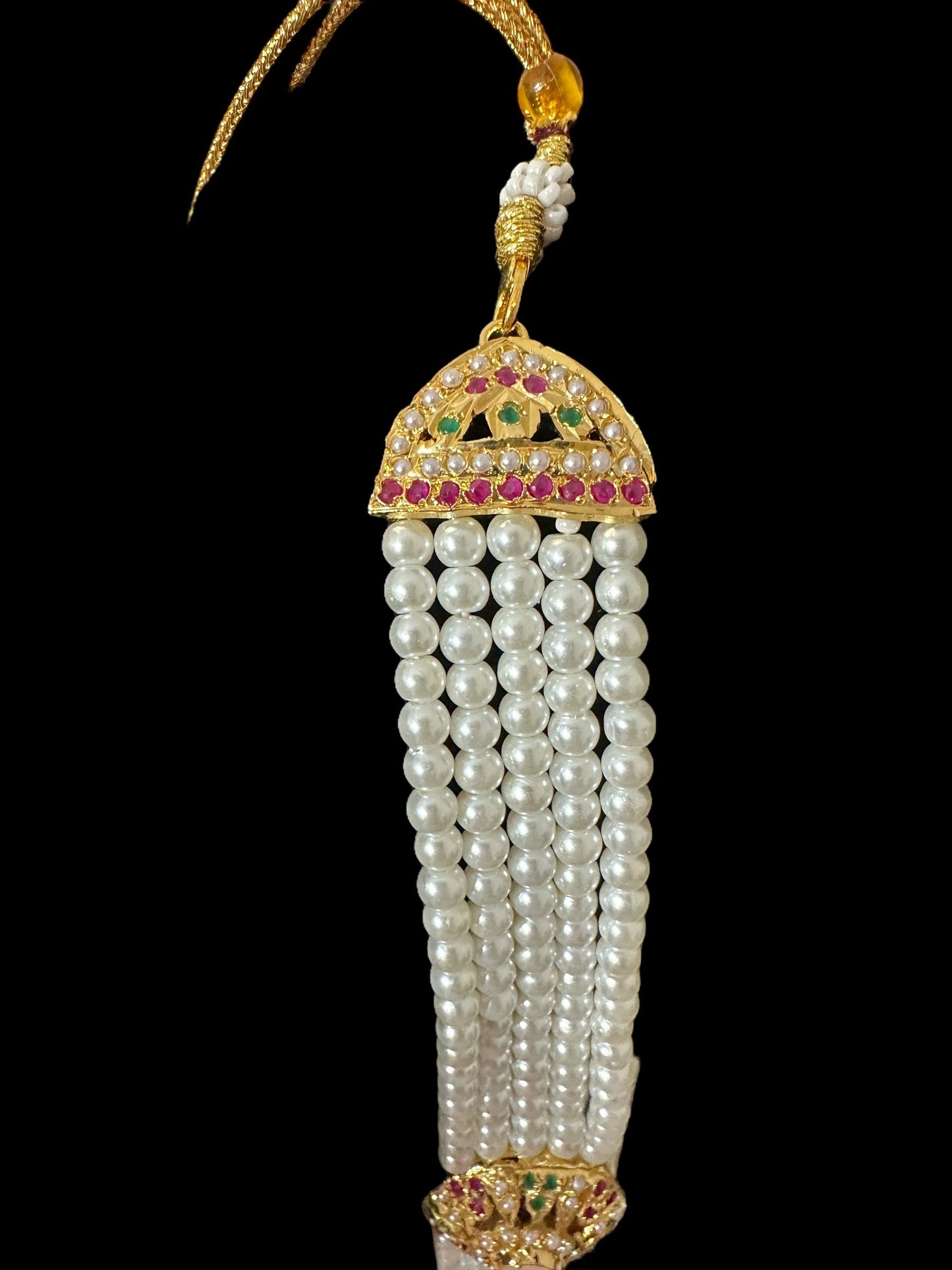 DLN126 Arshi jadau meena long Rani haar - Multicolor ( SHIPS IN 4 WEEKS )