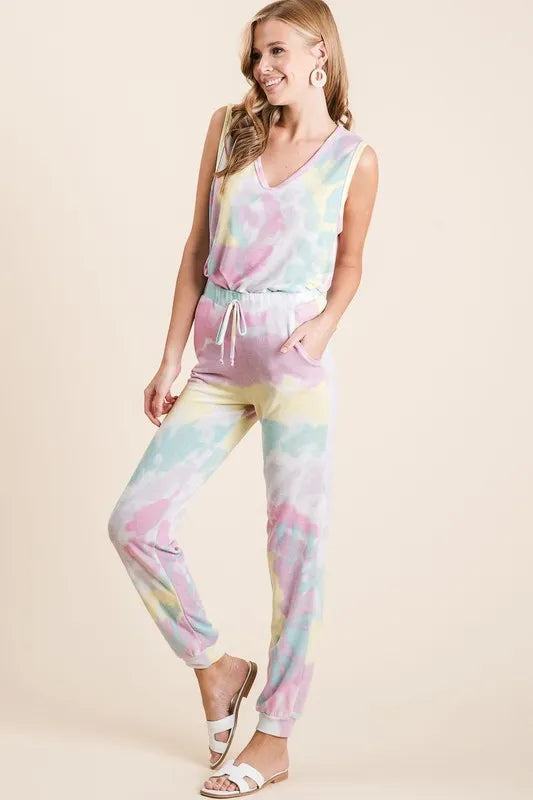 BiBi Tie Dye French Terry Casual Pants