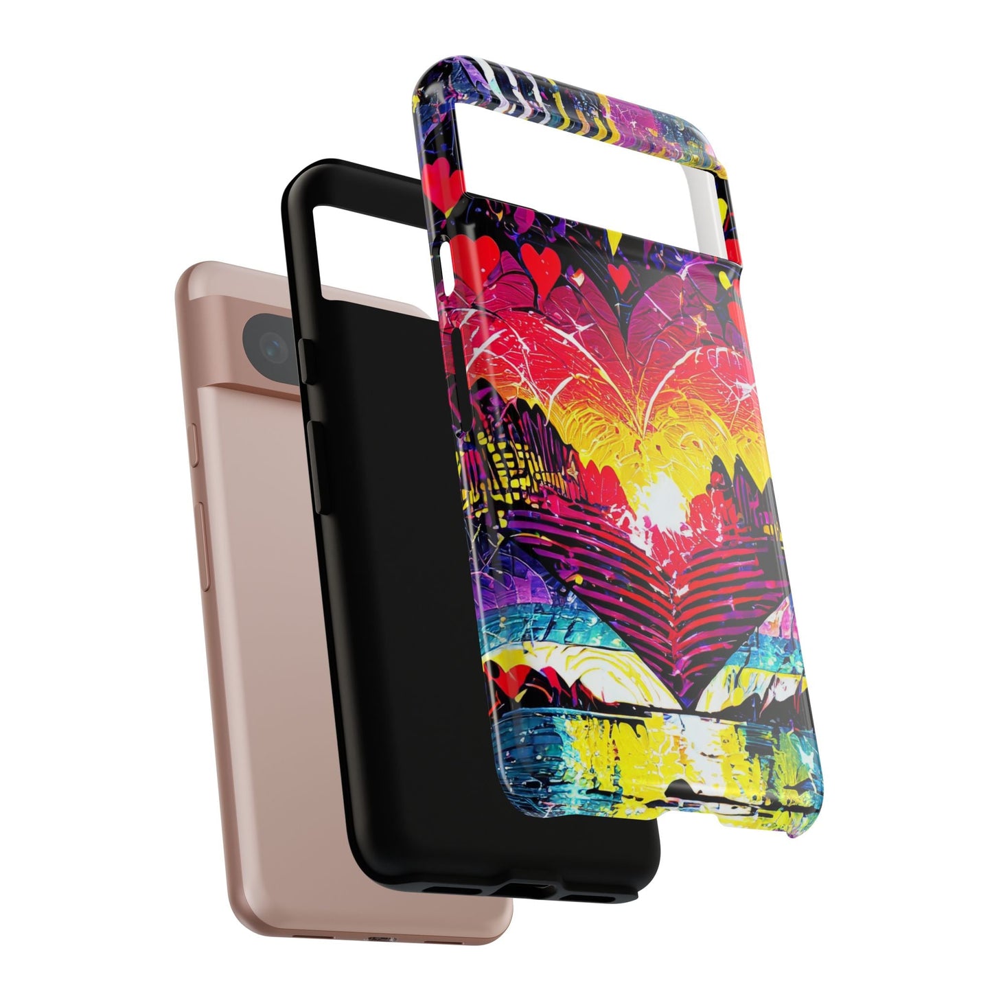 Vibrant Heart Sunset Tough Phone Case