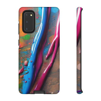 Colorful Artistic Paint Splatter Tough Phone Case