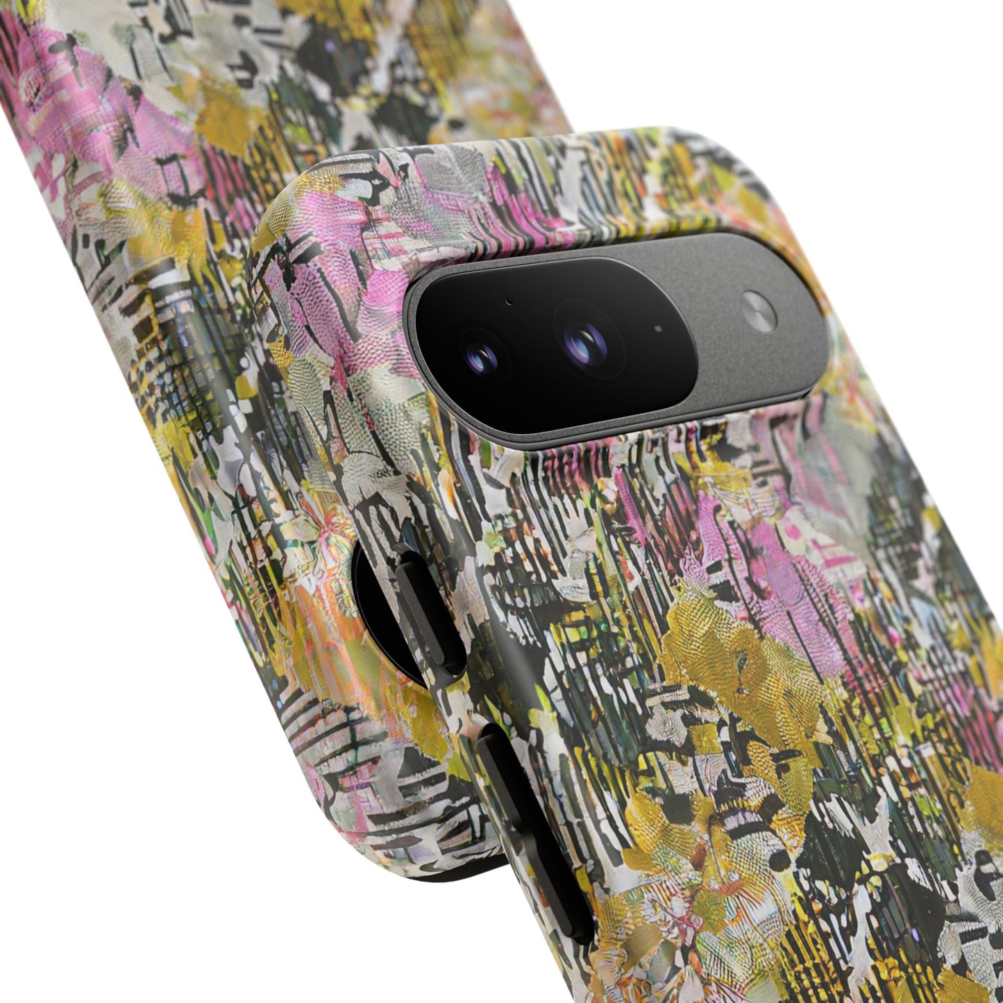 Purple Plaid Floral Artistic Tough Phone Case