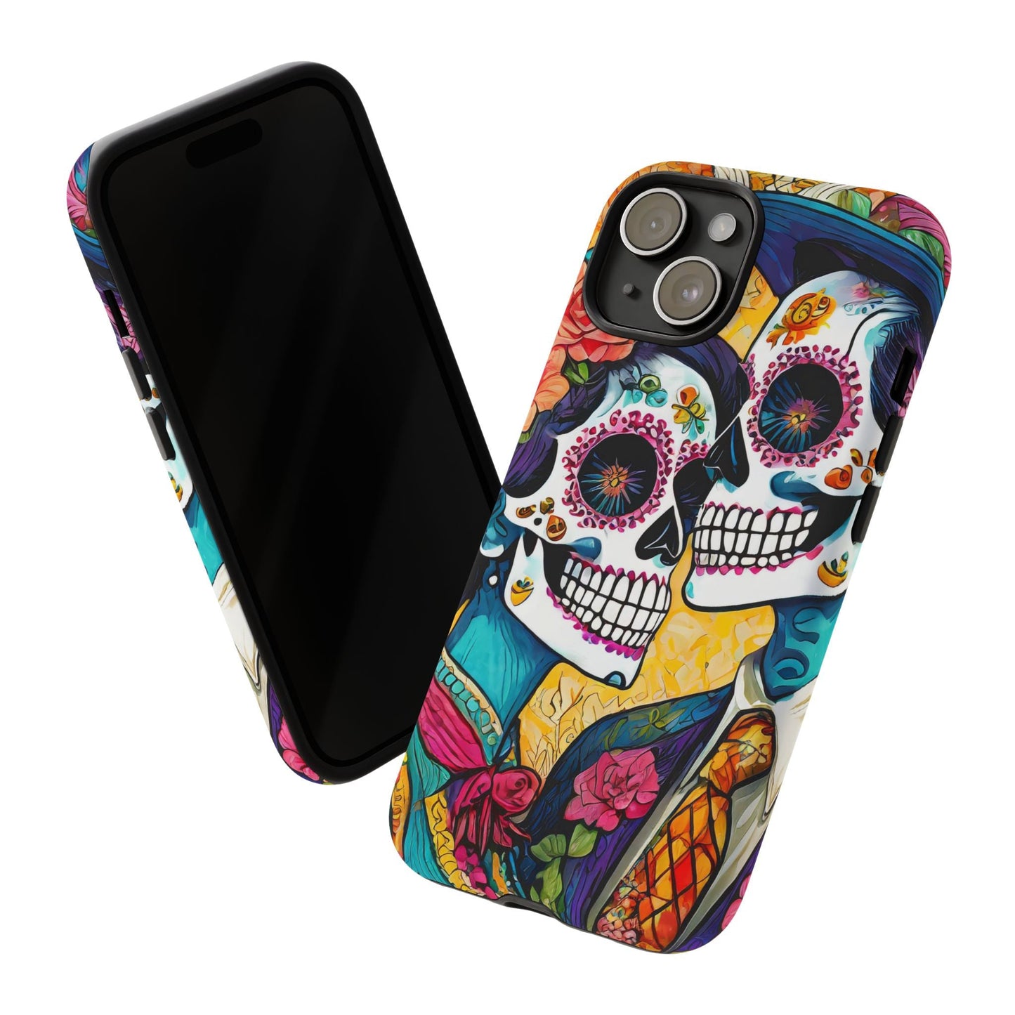 Loving Sugar Skull Couple Tough Phone Case