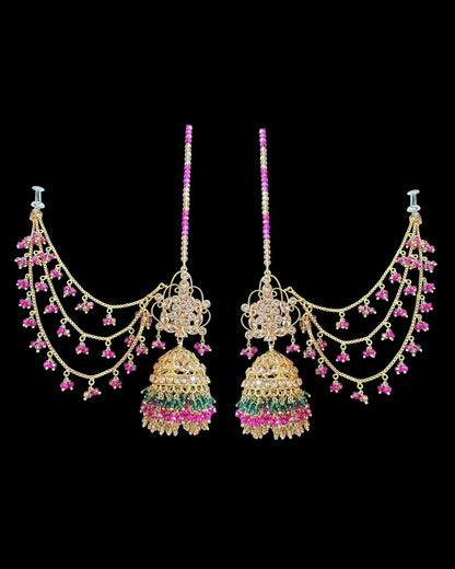 BR486 Safeera bridal set in purple and green combination ( READY TO SHIP )