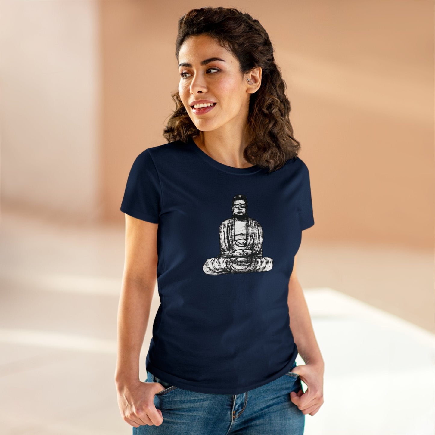 Buddha Sketch Women's Cotton Tee