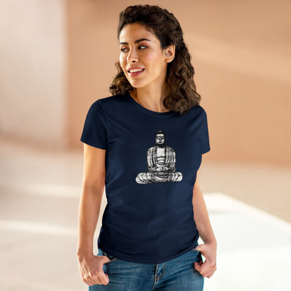 Buddha Sketch Women's Cotton Tee