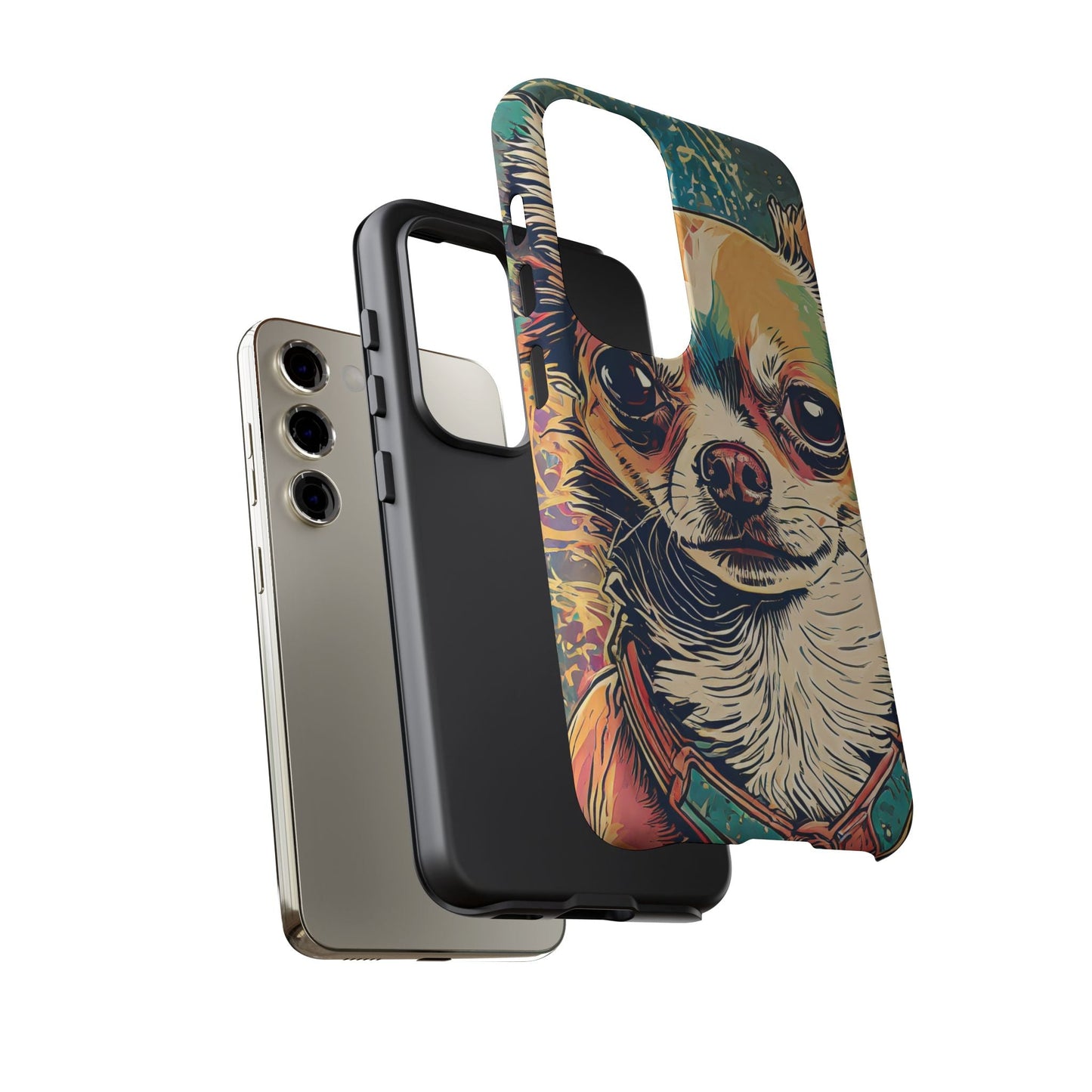 Abstract Chihuahua Tough Phone Cases