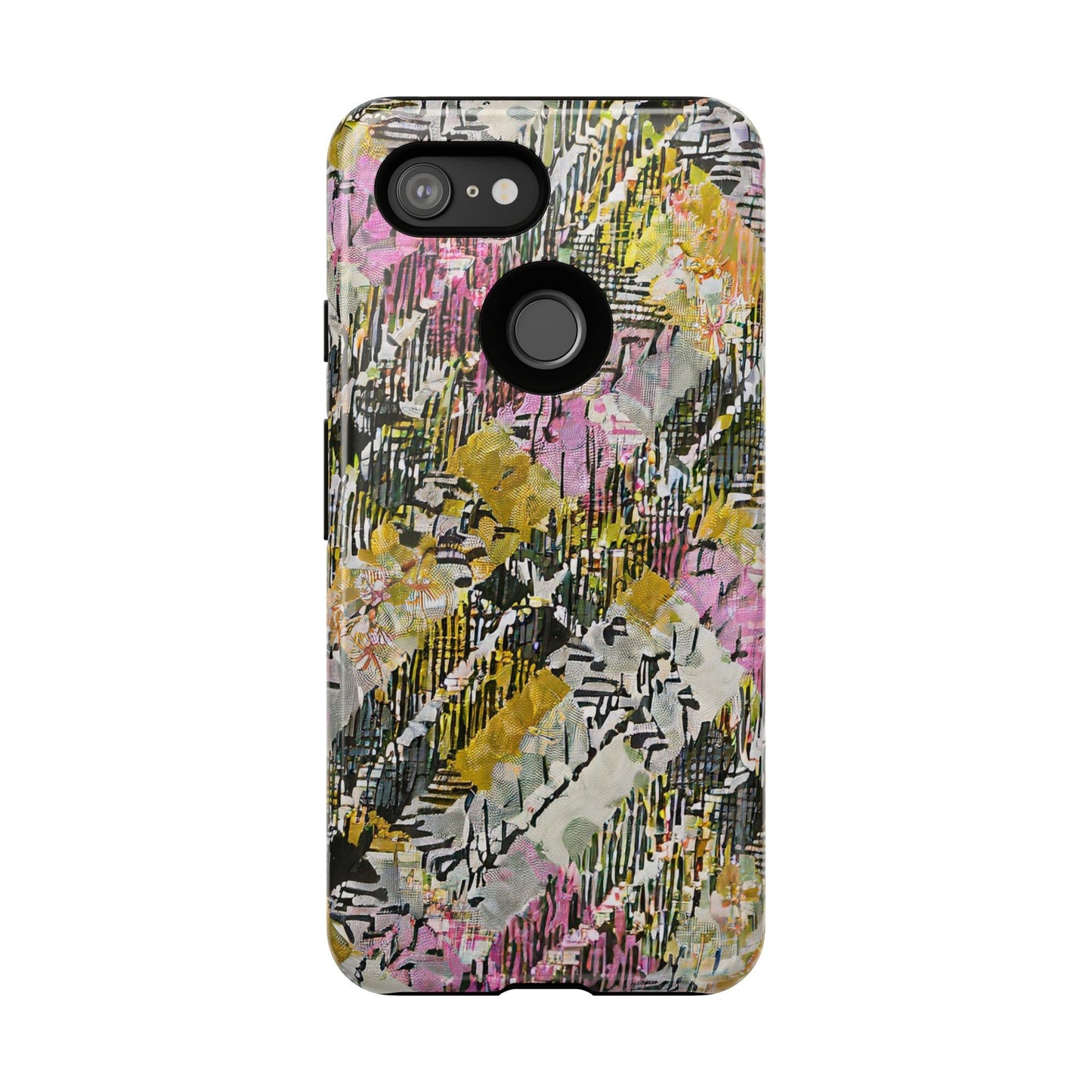 Purple Plaid Floral Artistic Tough Phone Case