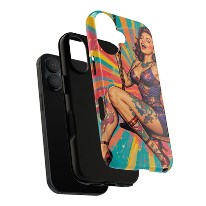 Bold Retro Pin-Up Tough Phone Case