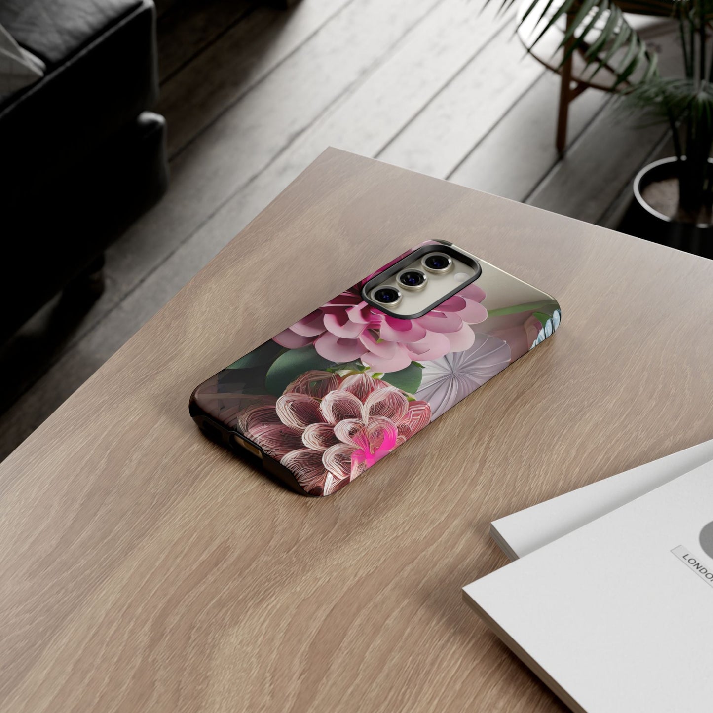 Elegant Paper Flowers Tough Phone Case