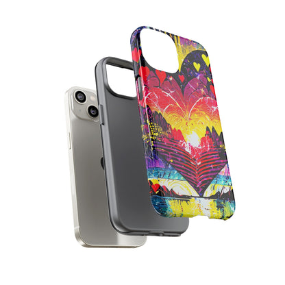 Vibrant Heart Sunset Tough Phone Case