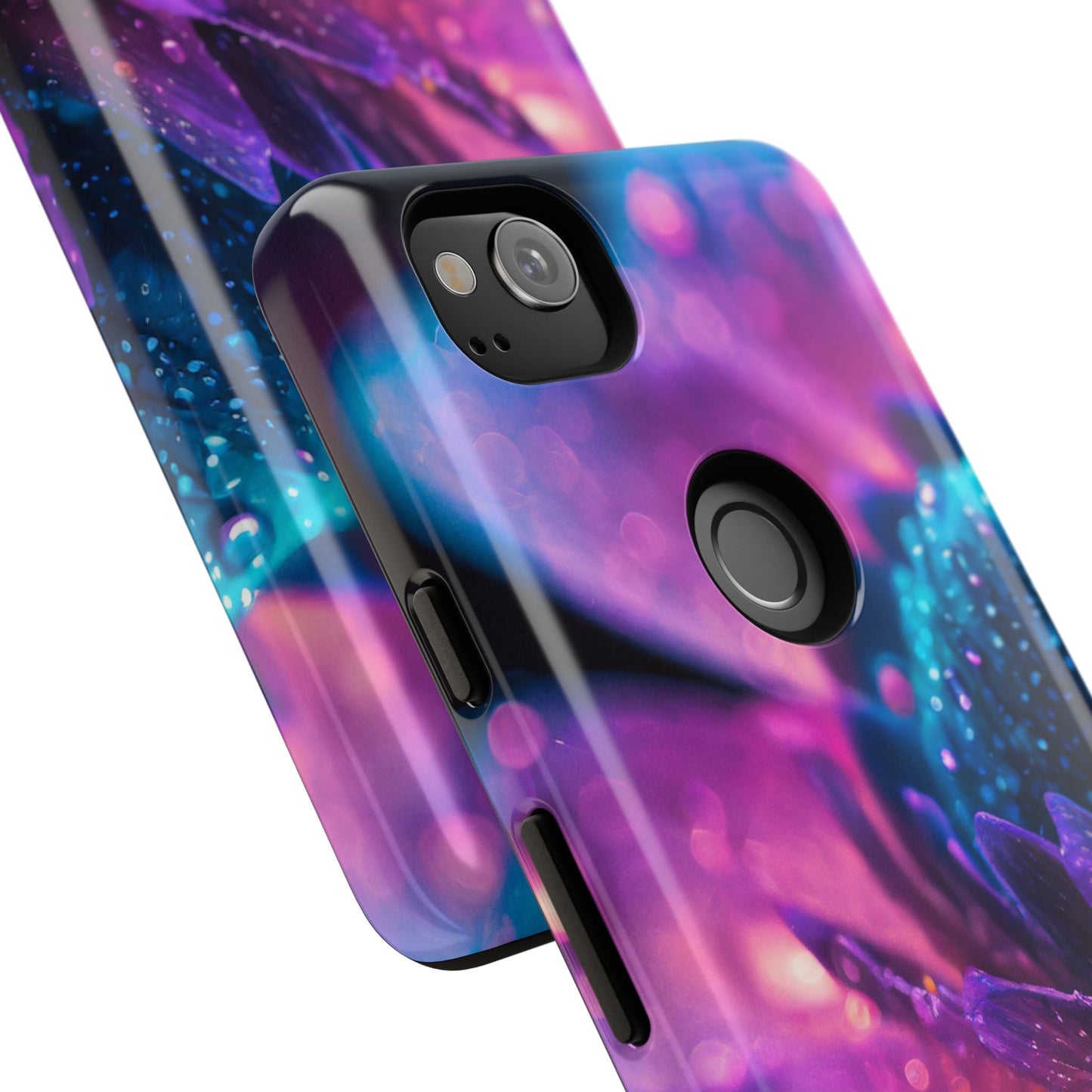 Vibrant Blue And Purple Flower Tough Phone Case