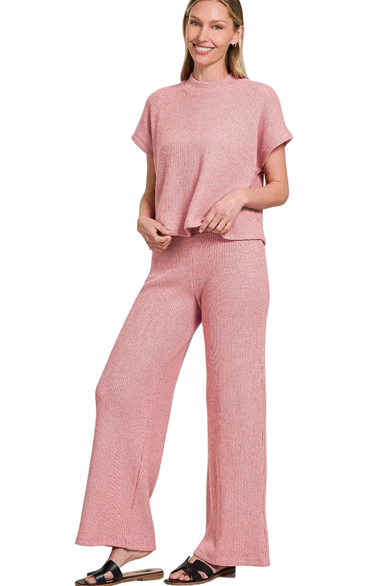 Sweater Boxy Top & Long Pants Set