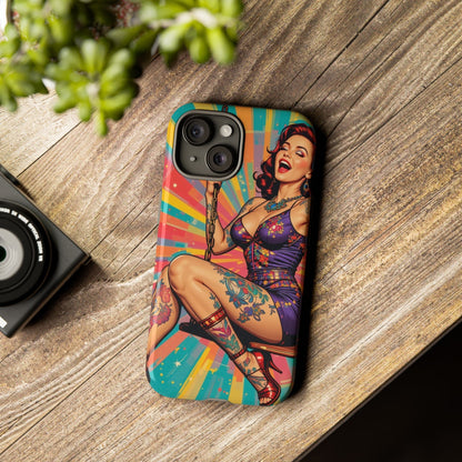 Bold Retro Pin-Up Tough Phone Case