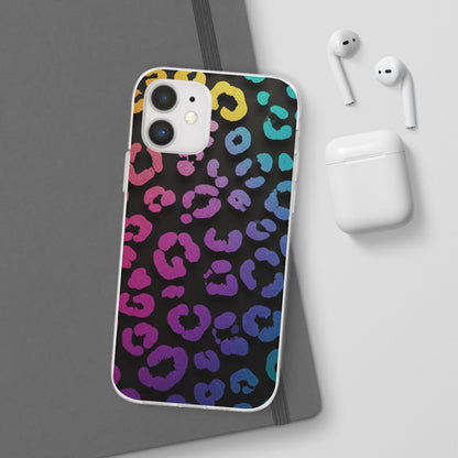 Vibrant Leopard Print Flexi Phone Case