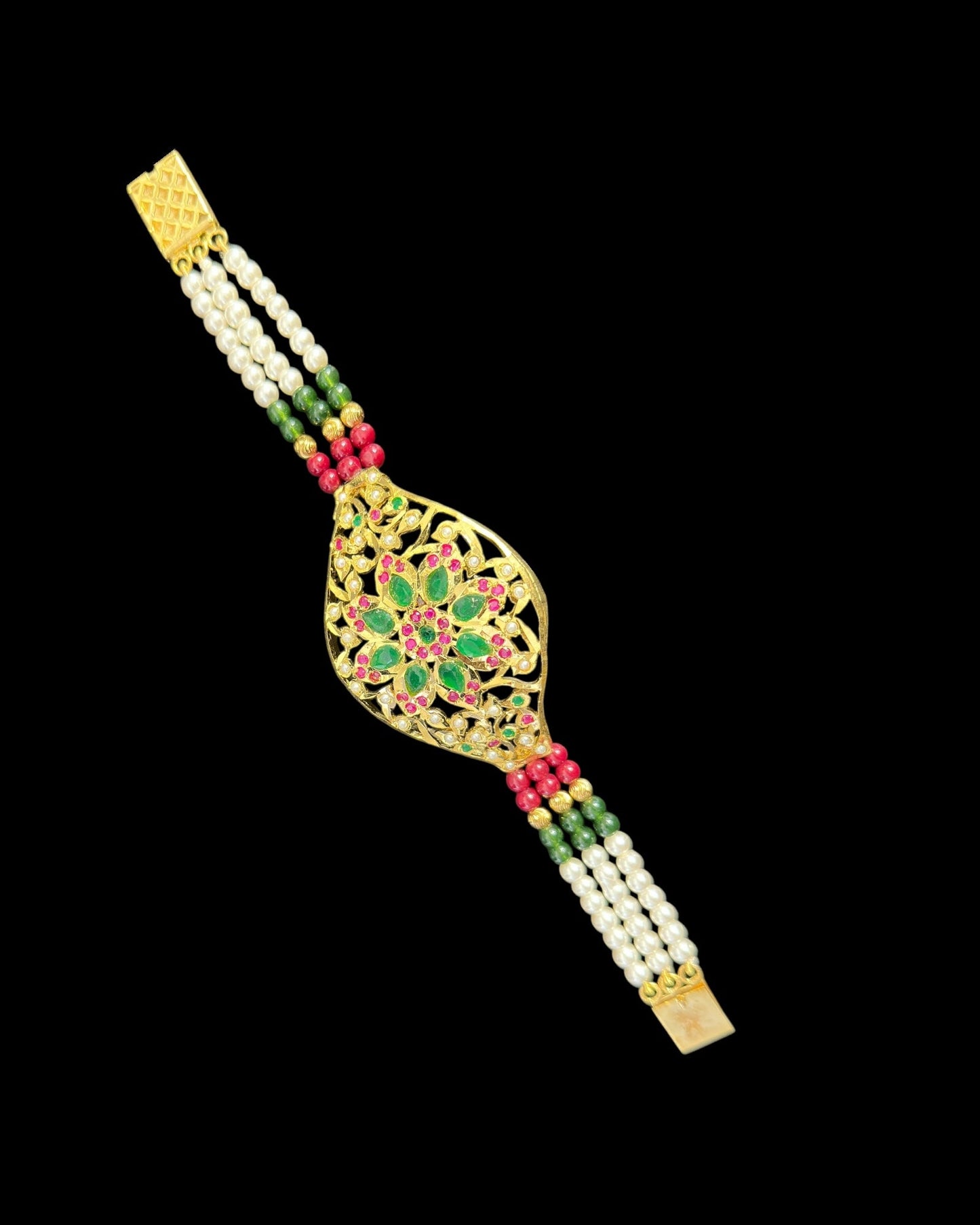 Jadau bracelet - ruby emerald   ( READY TO SHIP )