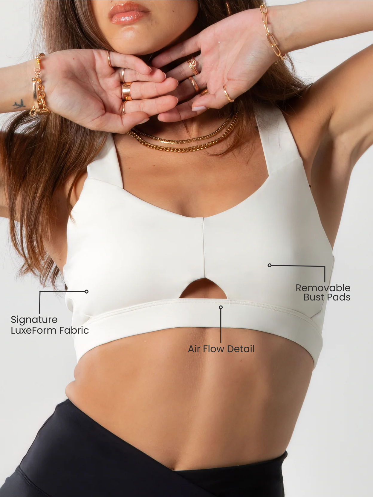 LuxeForm Heart Bra Beige