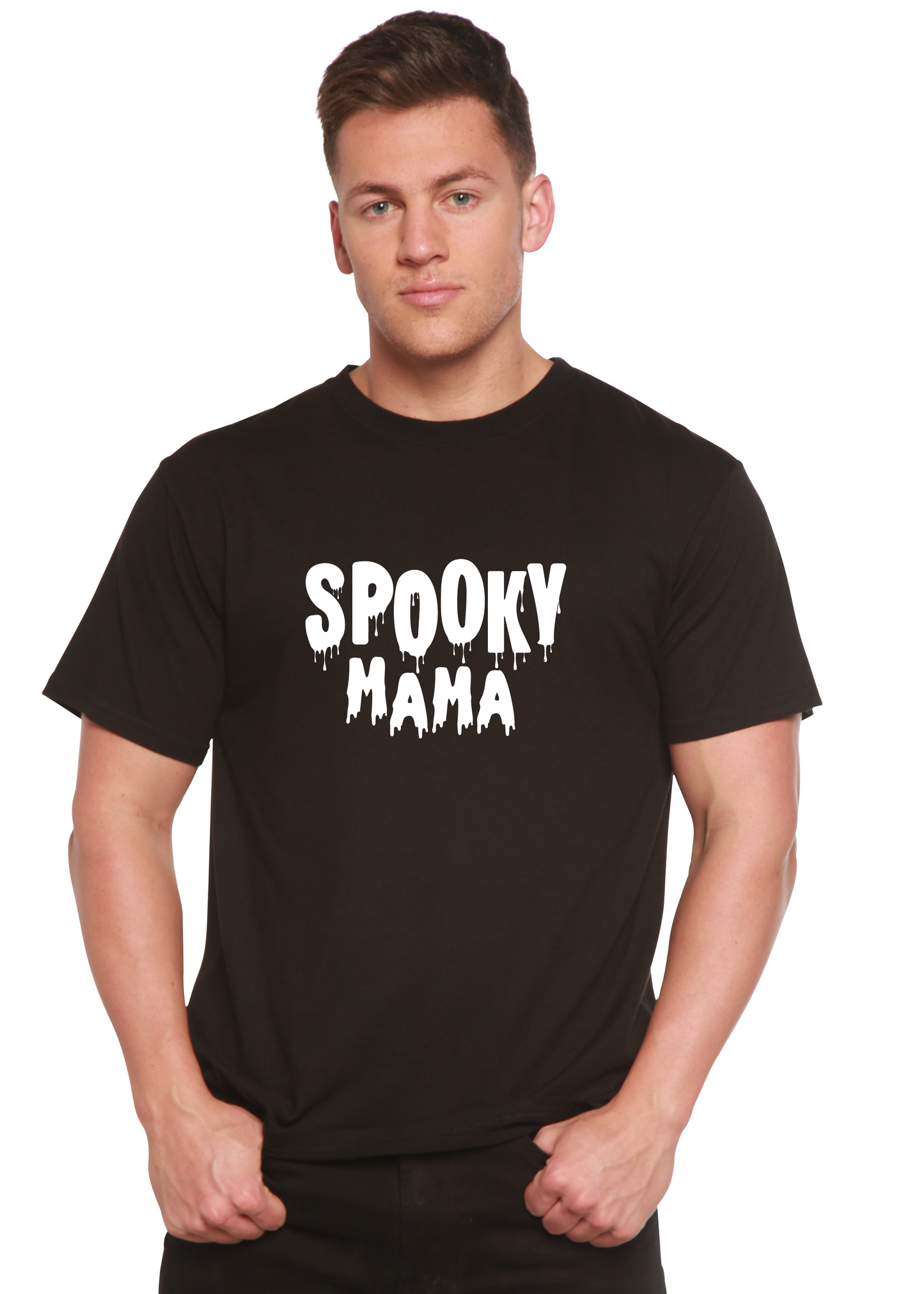 Spooky Mama Halloween Men's Bamboo Viscose/Organic Cotton Short Sleeve Graphic T-Shirt