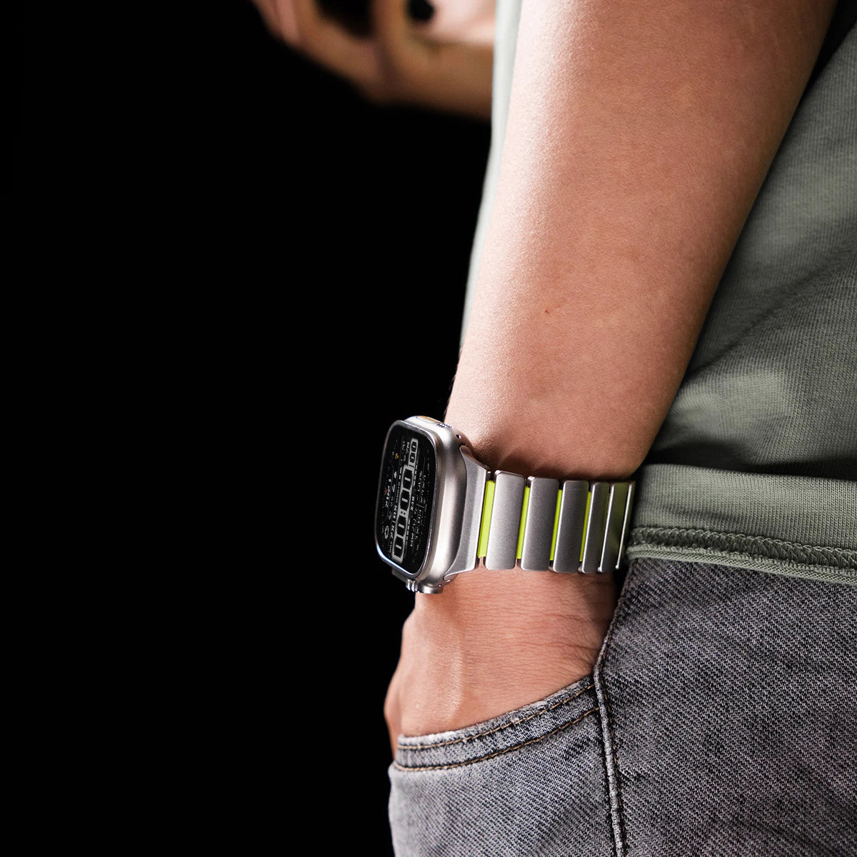 Premium Stainless Steel and Titanium Apple Watch Band | Soft Silicone Lining