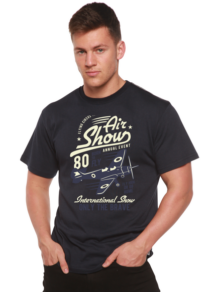 Air Show Men's Bamboo Viscose/Organic Cotton Short Sleeve Graphic T-Shirt