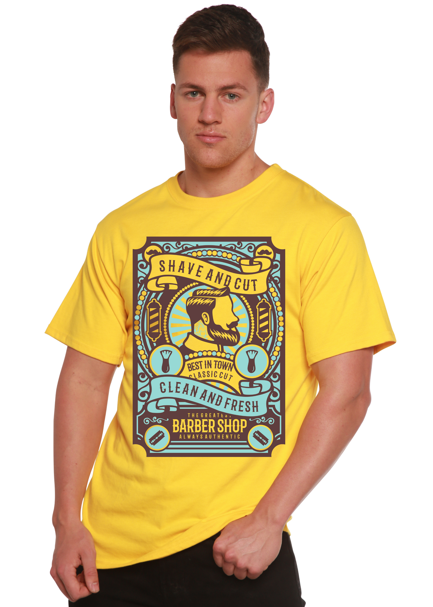 Shave and Cut Spun Bamboo® Men's Bamboo Viscose/Organic Cotton Short Sleeve Graphic T-Shirt