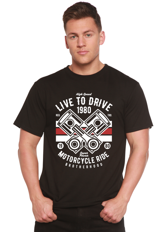 Live To Ride 1980 Men's Bamboo Viscose/Organic Cotton Short Sleeve Graphic T-Shirt